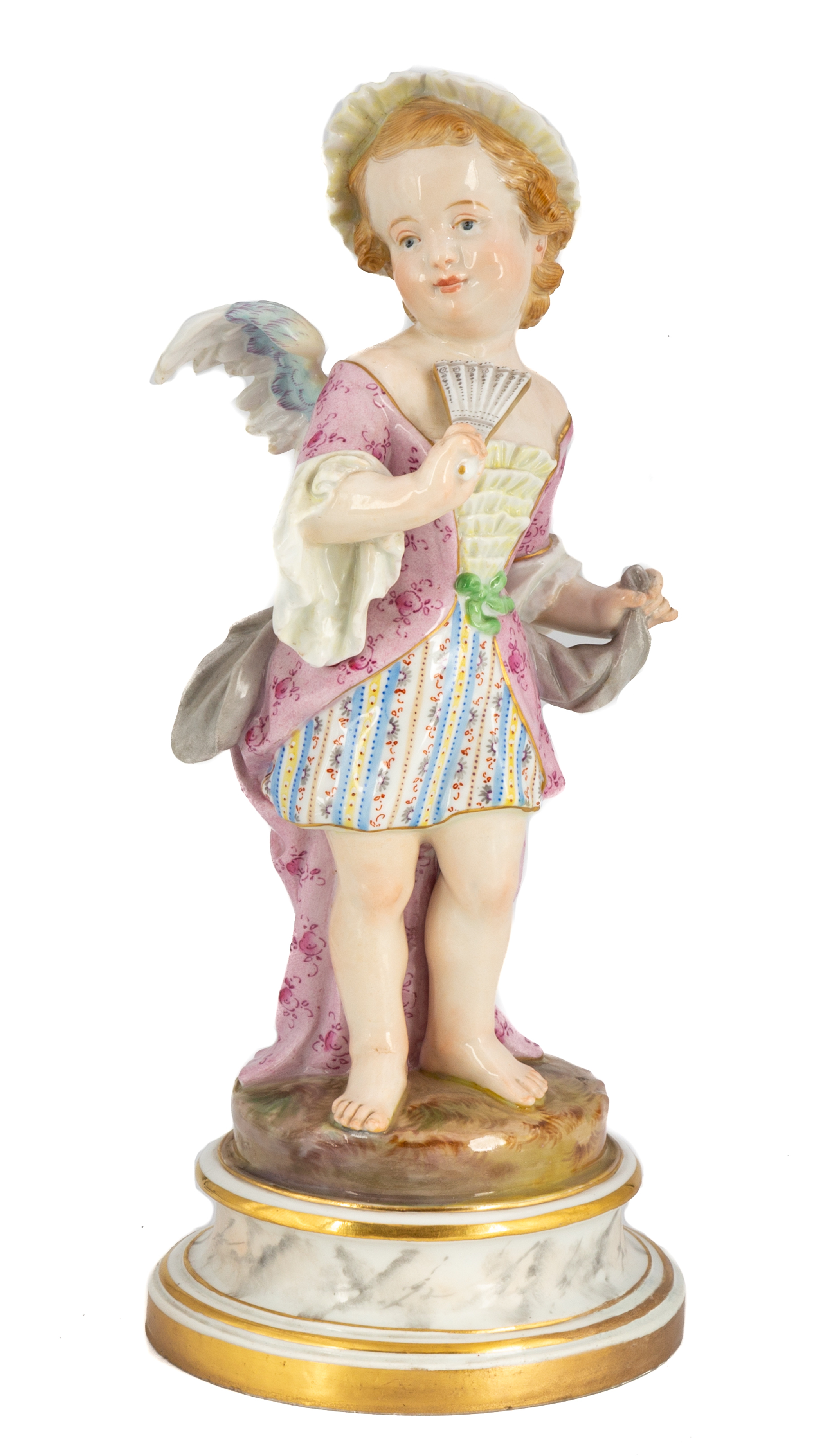 MEISSEN FIGURINE OF A CHERUB WITH