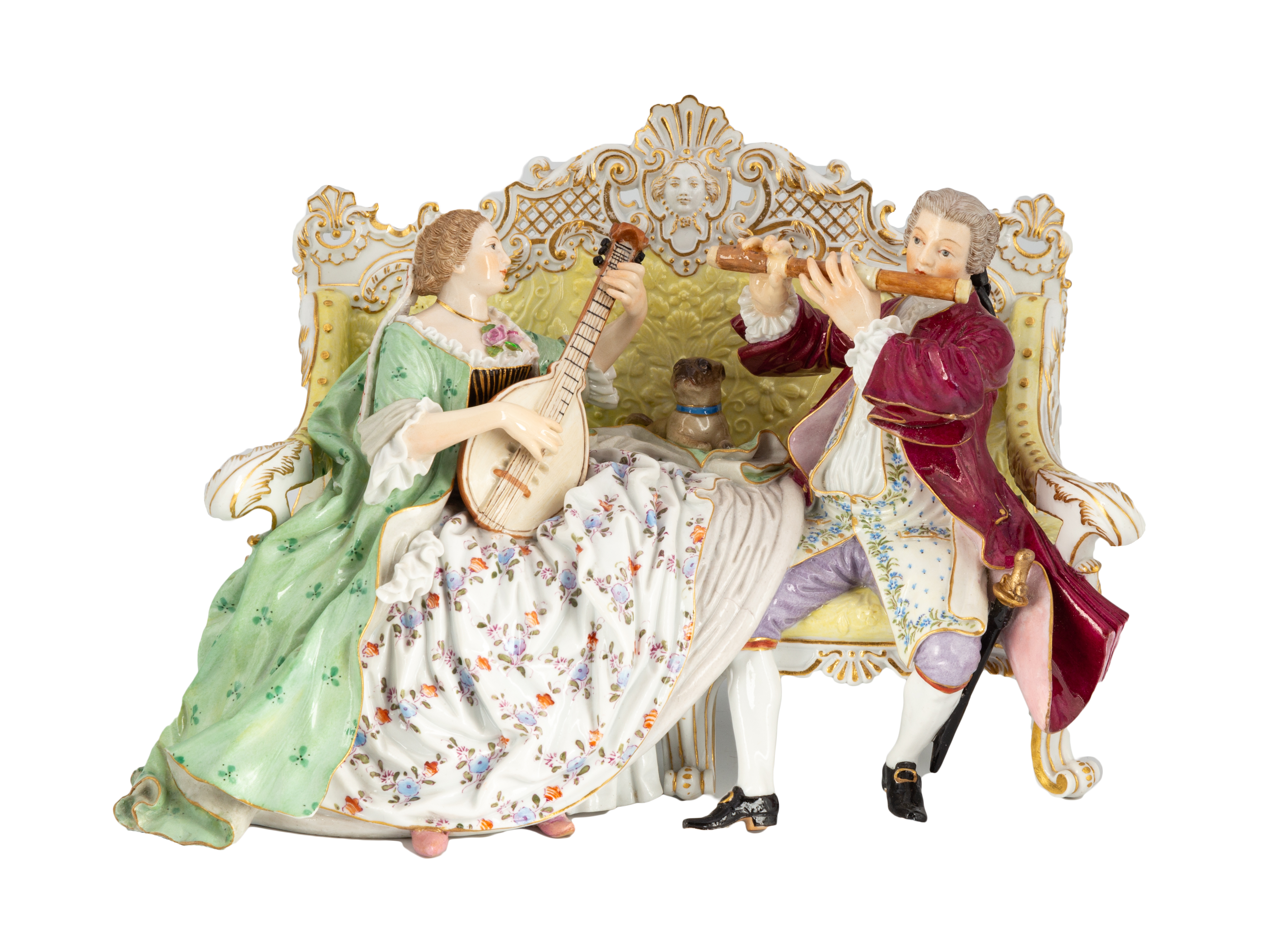 MEISSEN FIGURINE OF A MAN AND WOMAN