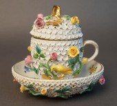 MEISSEN FLORAL AND BIRD ENCRUS