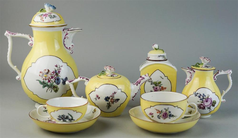 MEISSEN FLORAL DECORATED YELLOW