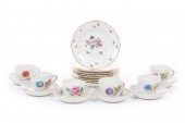 MEISSEN FLORAL PORCELAIN CUPS
