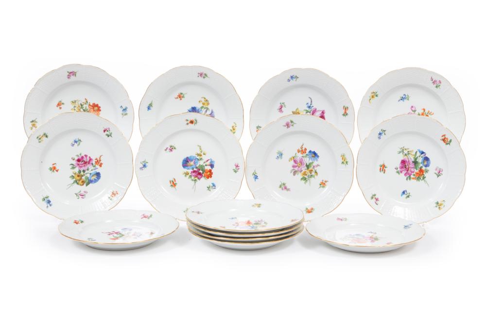 MEISSEN FLORAL PORCELAIN DINNER
