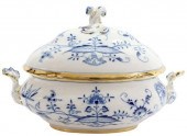 MEISSEN GILT BLUE ONION PORCEL
