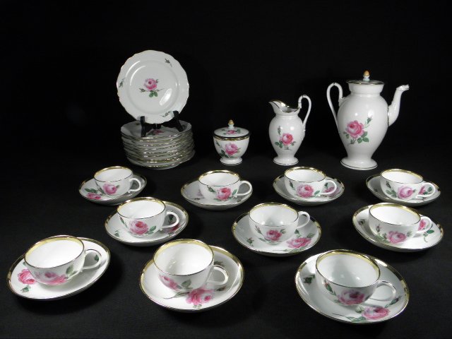 Meissen gilt porcelain tea