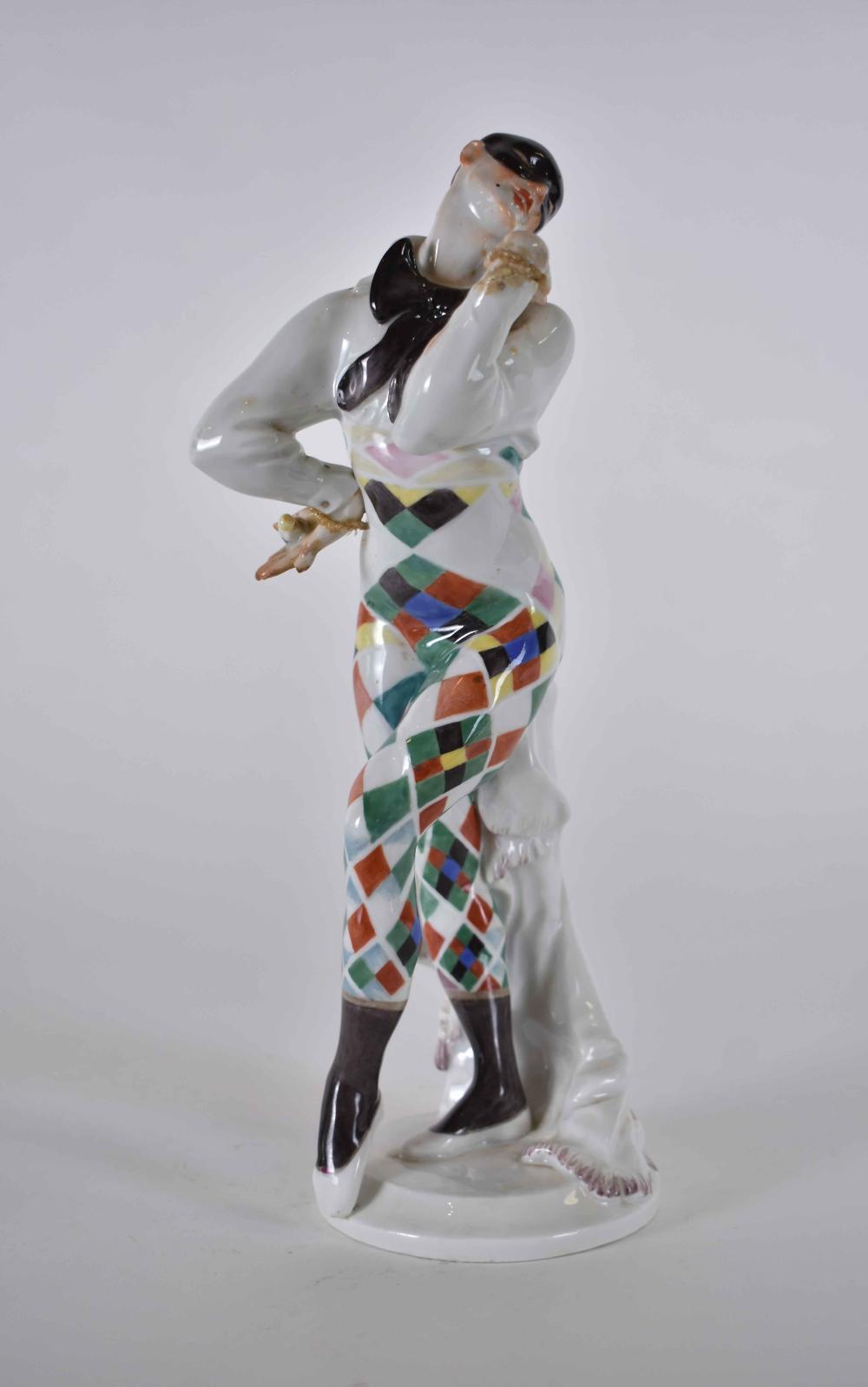 MEISSEN HARLEQUIN FIGURE BY PAUL