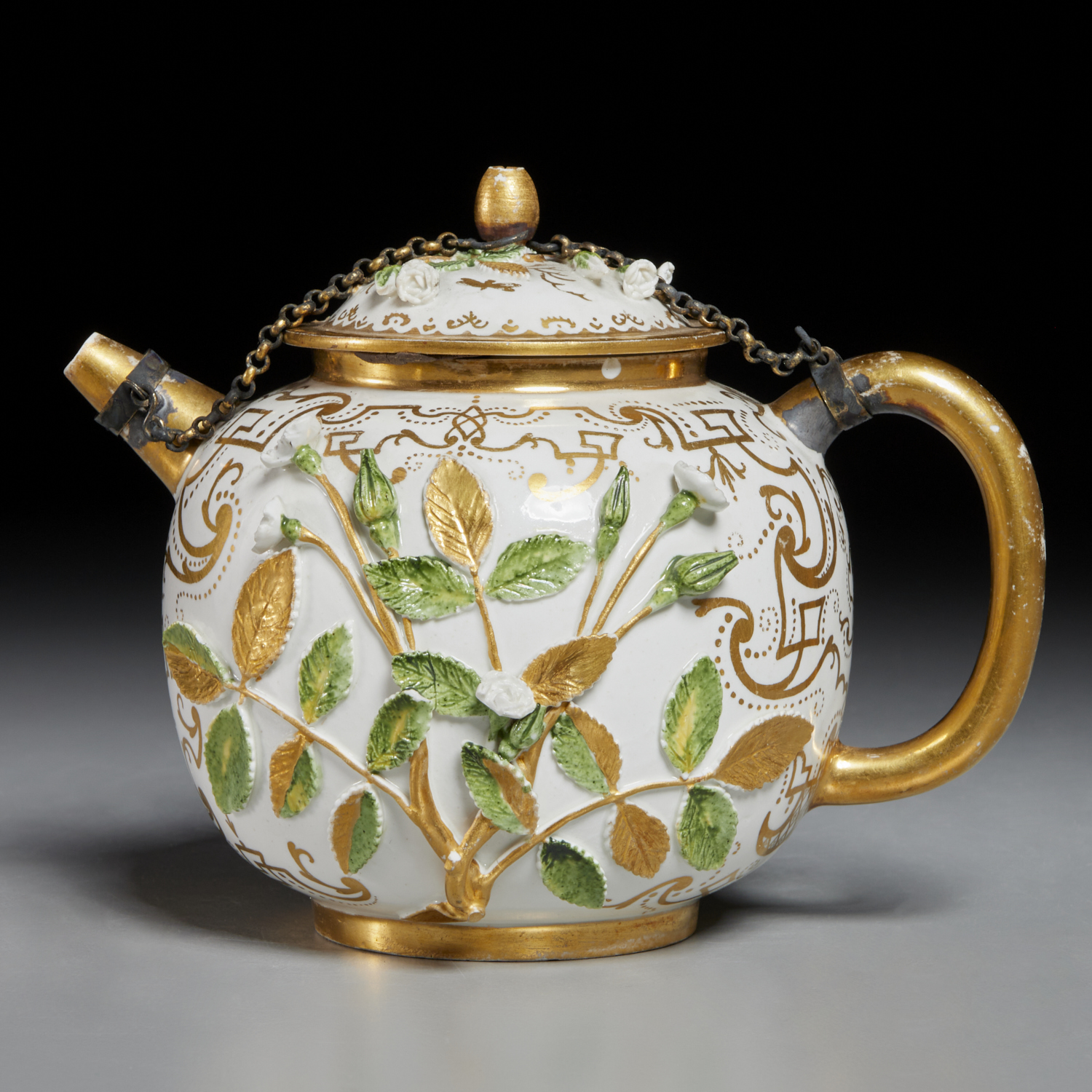 MEISSEN HAUSMALER SILVER-MOUNTED