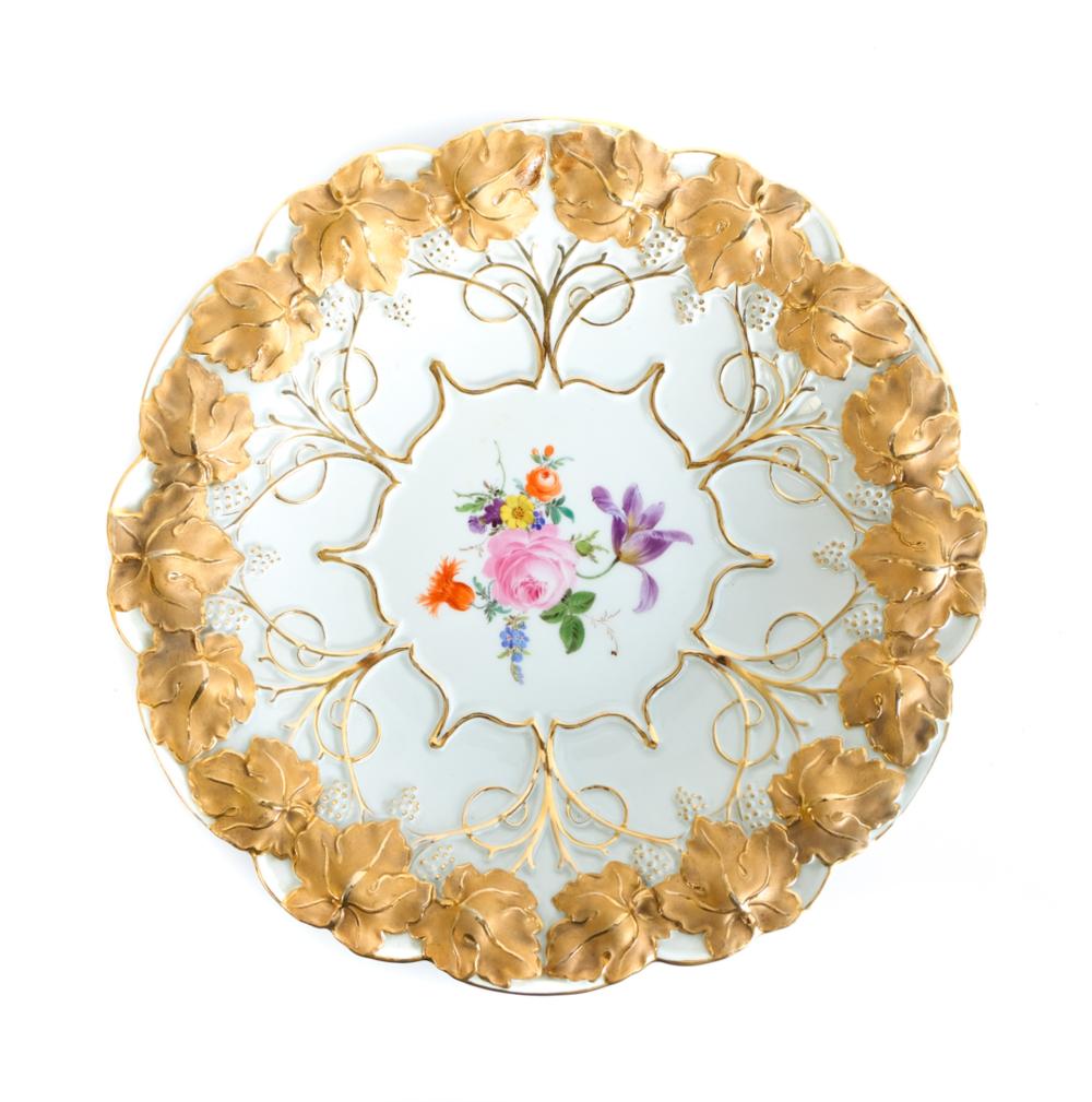 MEISSEN HEAVY GOLD GILT PLATE