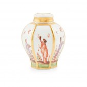 MEISSEN HEXAGONAL TEA CADDY AN