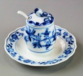 MEISSEN JAM POT WITH SPOON - B
