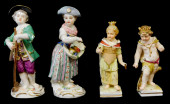 MEISSEN & KPM, FOUR GERMAN POR