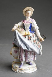 MEISSEN LACE ALLEGORICAL FIGUR