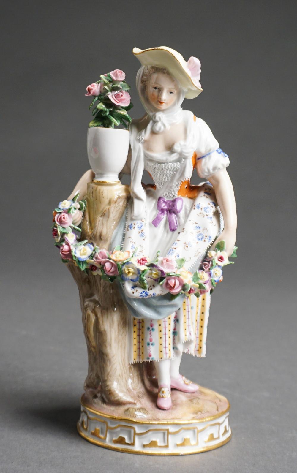MEISSEN LACE FIGURINE OF A GARDENER