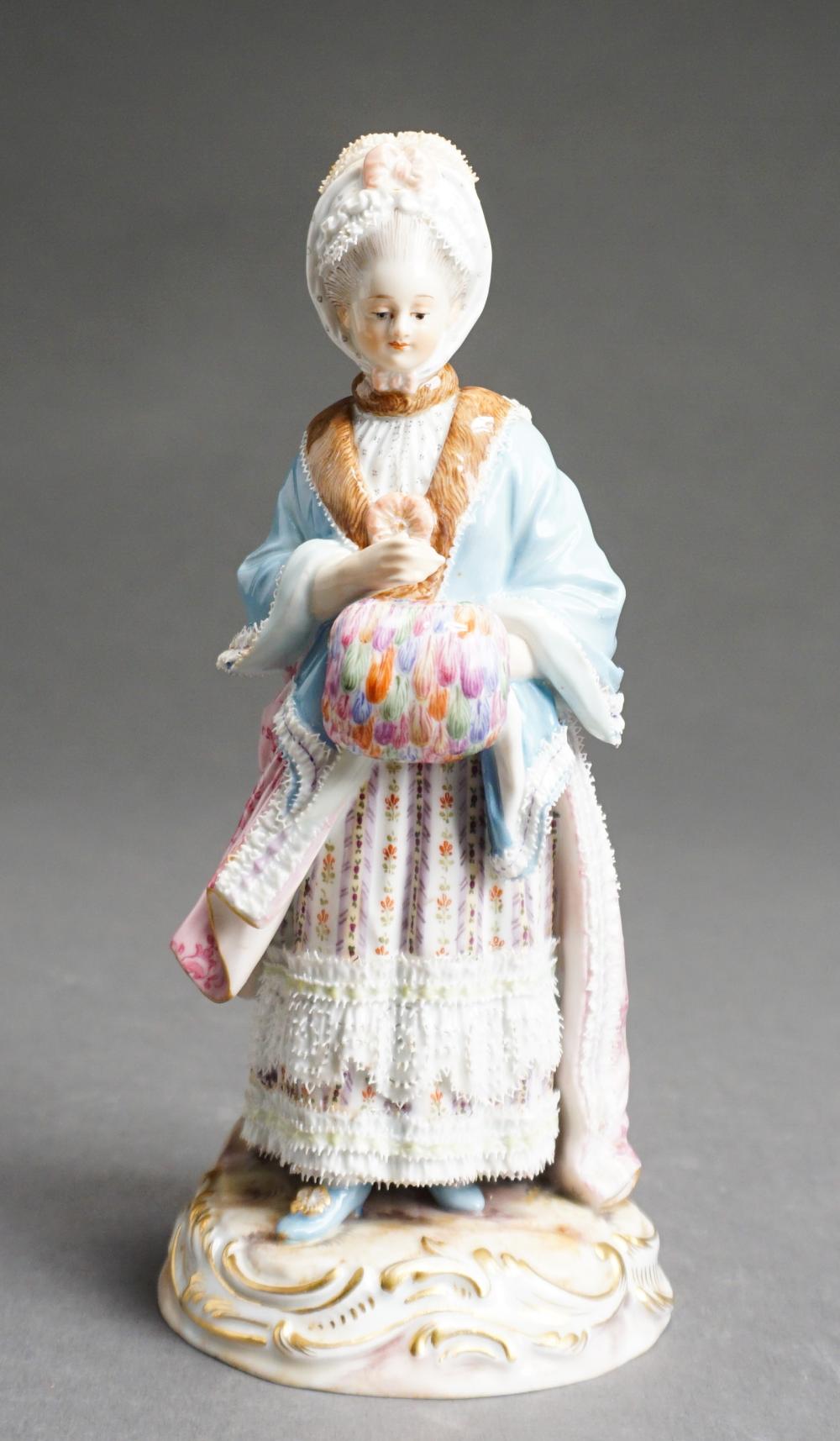 MEISSEN LACE FIGURINE OF LADY