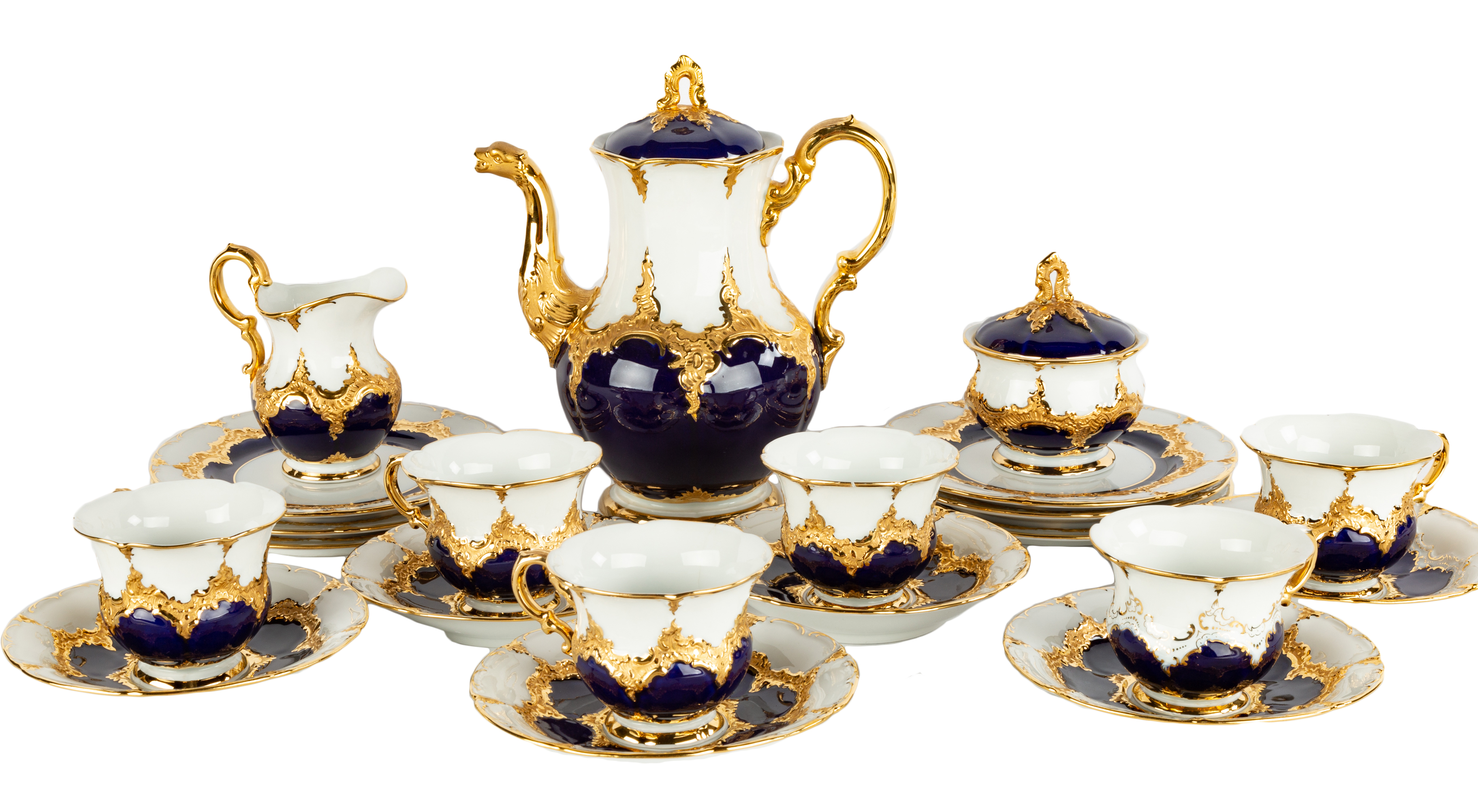 MEISSEN LUNCHEON SET 19th