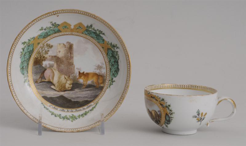 MEISSEN MARCOLINI TEACUP AND SAUCER