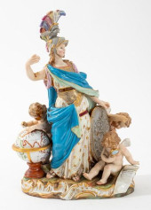 MEISSEN MINERVA PORCELAIN SCUL
