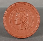Meissen molded terracotta meda