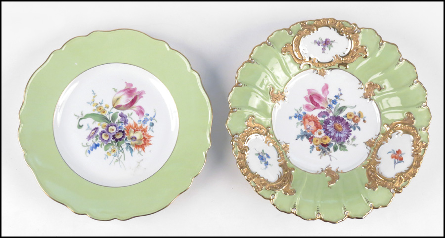 MEISSEN PAINTED AND GILT