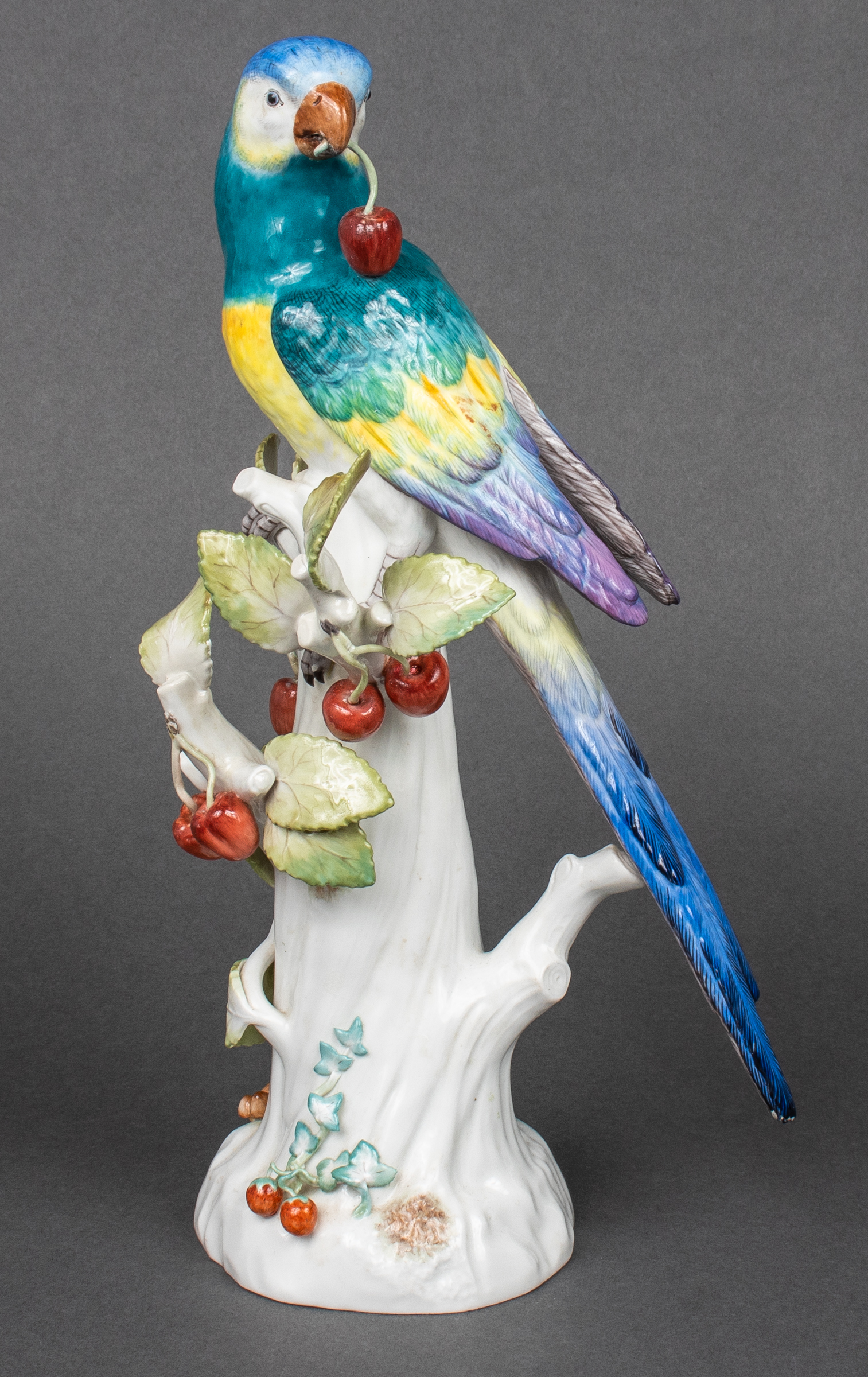 MEISSEN "PARROT W CHERRIES"