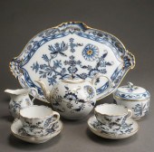 MEISSEN PARTIAL GILT BLUE ONIO