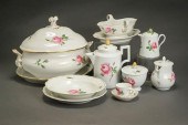 MEISSEN 'PINK ROSE' ASSEMBLED