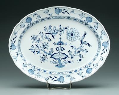 Meissen platter, blue onion style