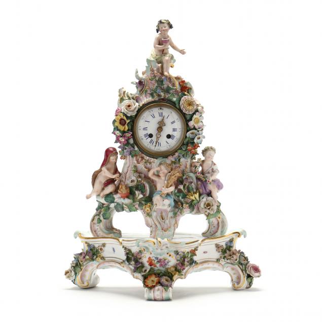 MEISSEN PORCELAIN BRACKET CLOCK