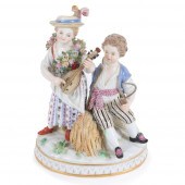 MEISSEN PORCELAIN CHILDREN FIG