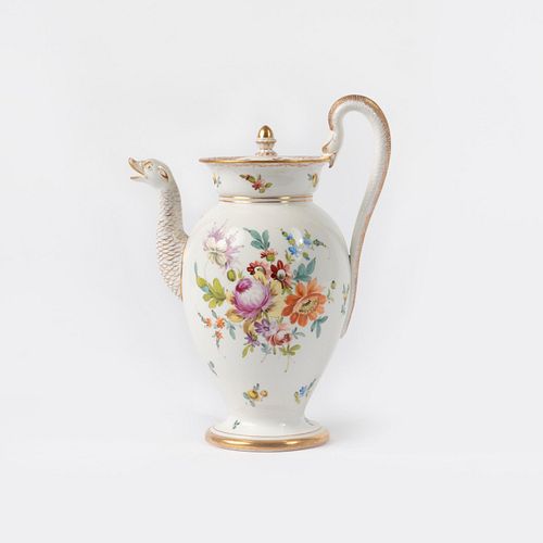 MEISSEN PORCELAIN COFFEE POT,