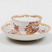 MEISSEN PORCELAIN CUP AND SAUC