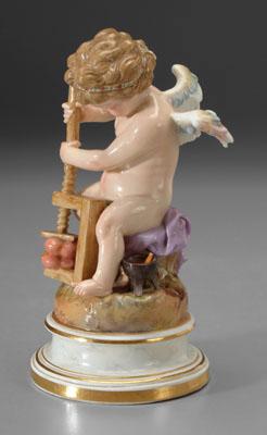 Meissen porcelain cupid figurine,