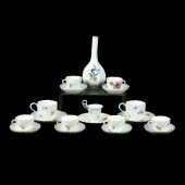 MEISSEN PORCELAIN CUPS, SAUCER