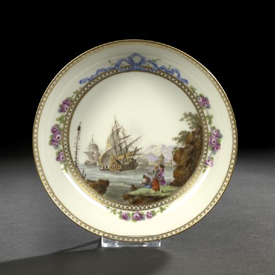 Meissen Porcelain Deep Saucer, 