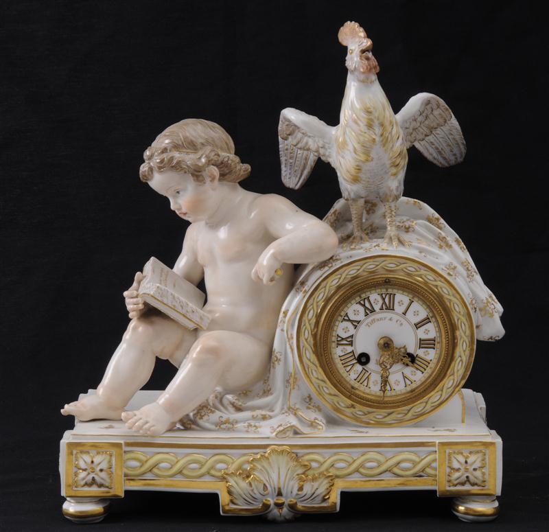 MEISSEN PORCELAIN FIGURAL CLOCK