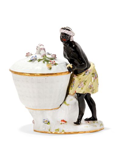 MEISSEN PORCELAIN FIGURAL COVERED