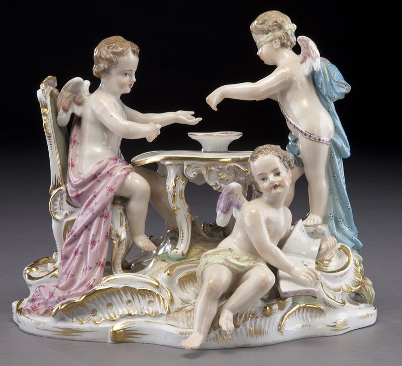 Meissen porcelain figural group