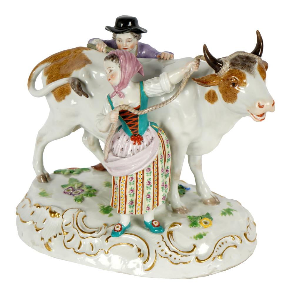 MEISSEN PORCELAIN FIGURAL GROUPblue