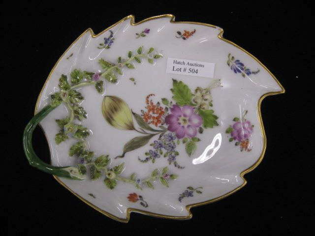 Meissen Porcelain Figural Leaf Dish