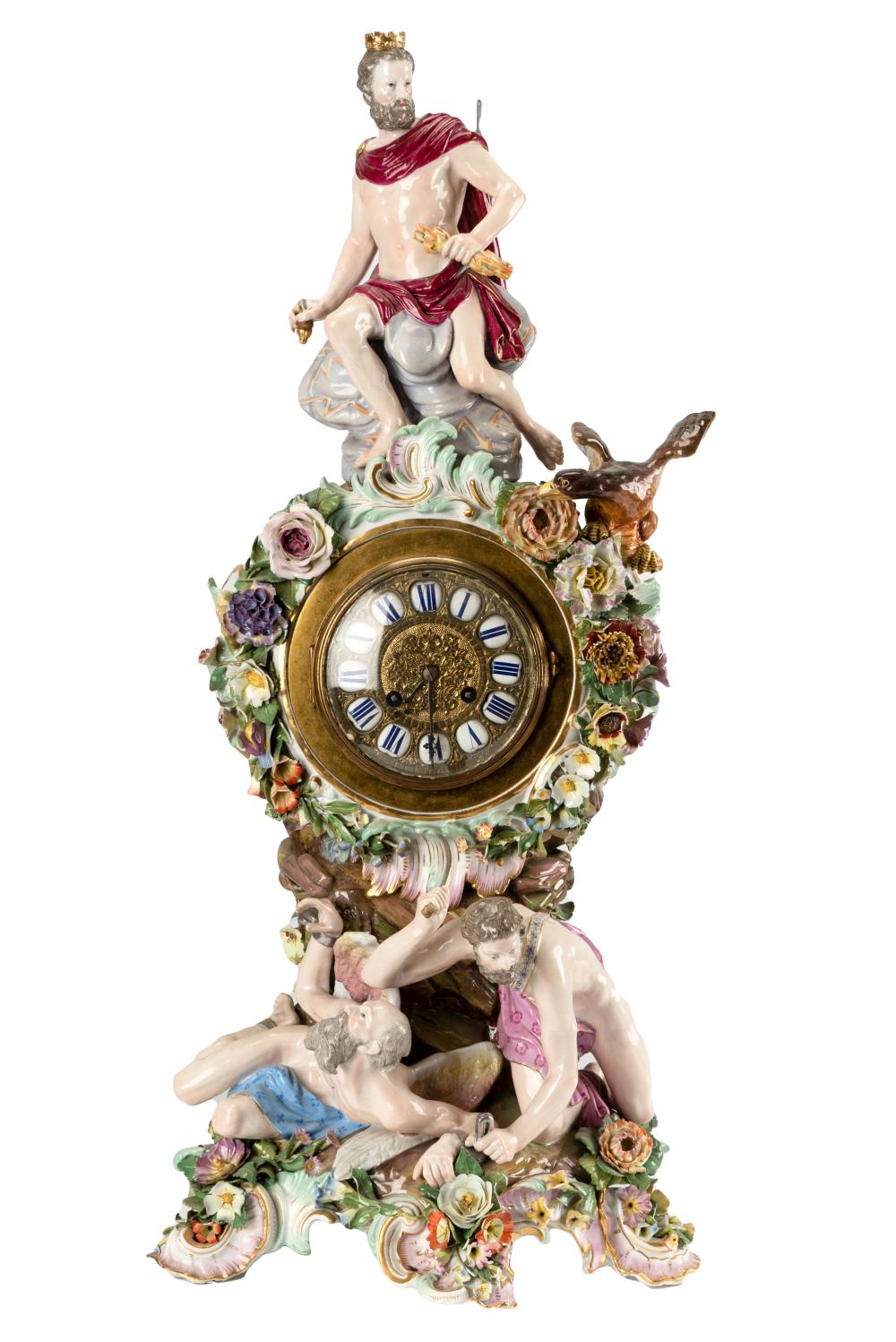 MEISSEN PORCELAIN FIGURAL MANTEL