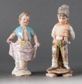 Meissen porcelain figure and V