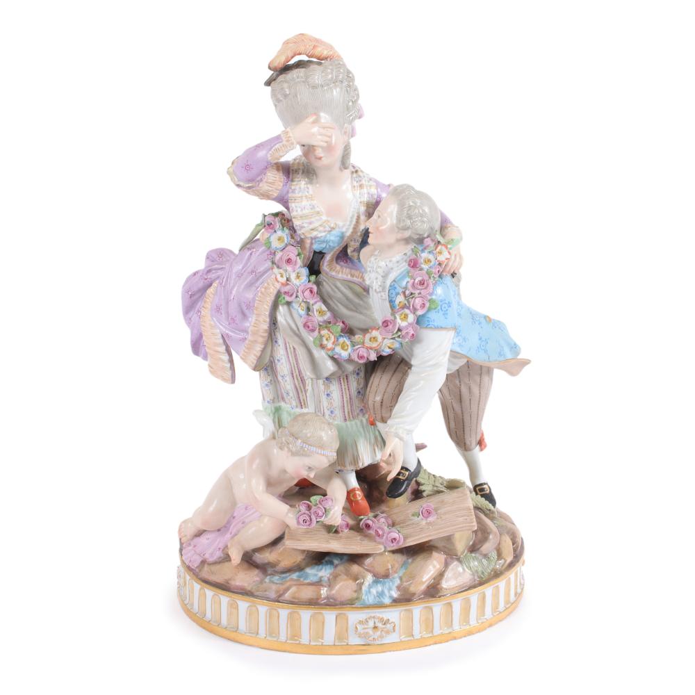 MEISSEN PORCELAIN FIGURE GROUP;