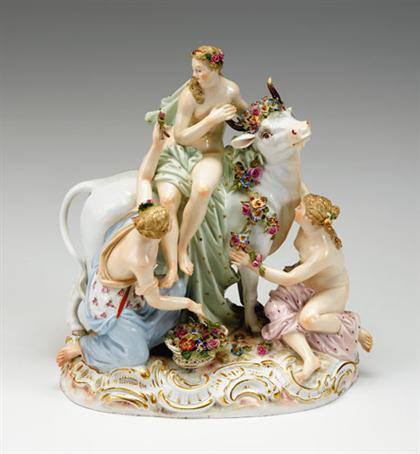 Meissen porcelain figure group,