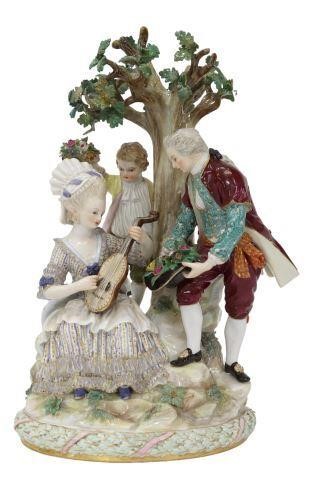 MEISSEN PORCELAIN FIGURE GROUP,