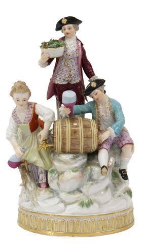 MEISSEN PORCELAIN FIGURE GROUP,