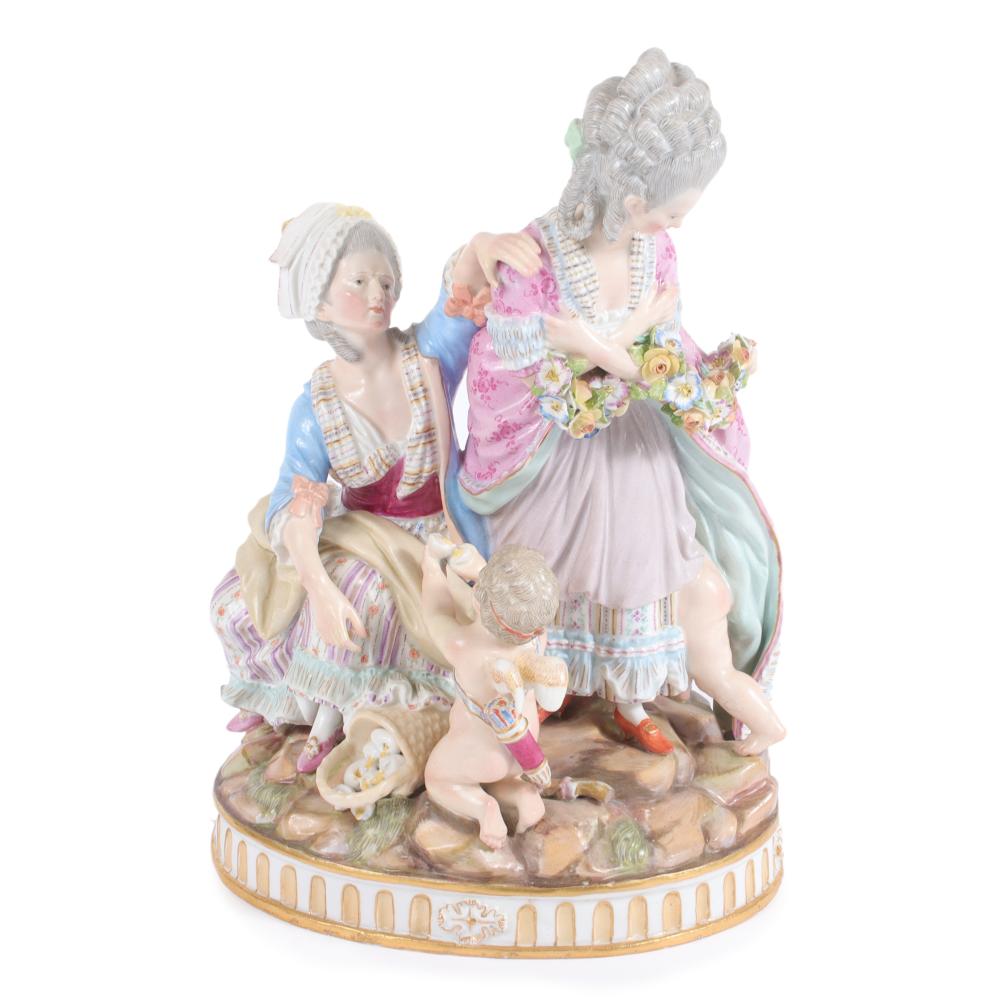 MEISSEN PORCELAIN FIGURE GROUP;