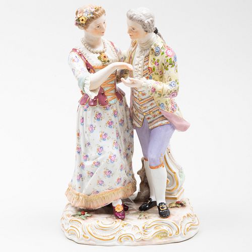 MEISSEN PORCELAIN FIGURE GROUP OF A