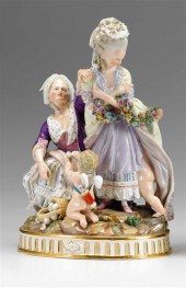 Meissen porcelain figure group