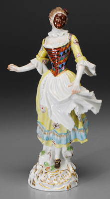 Meissen porcelain figure, masked