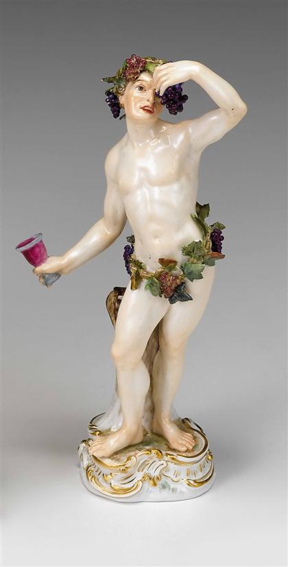Meissen porcelain figure of Bacchus