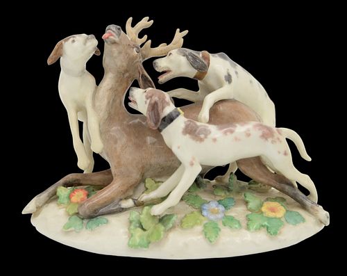 MEISSEN PORCELAIN FIGURE OF THREE